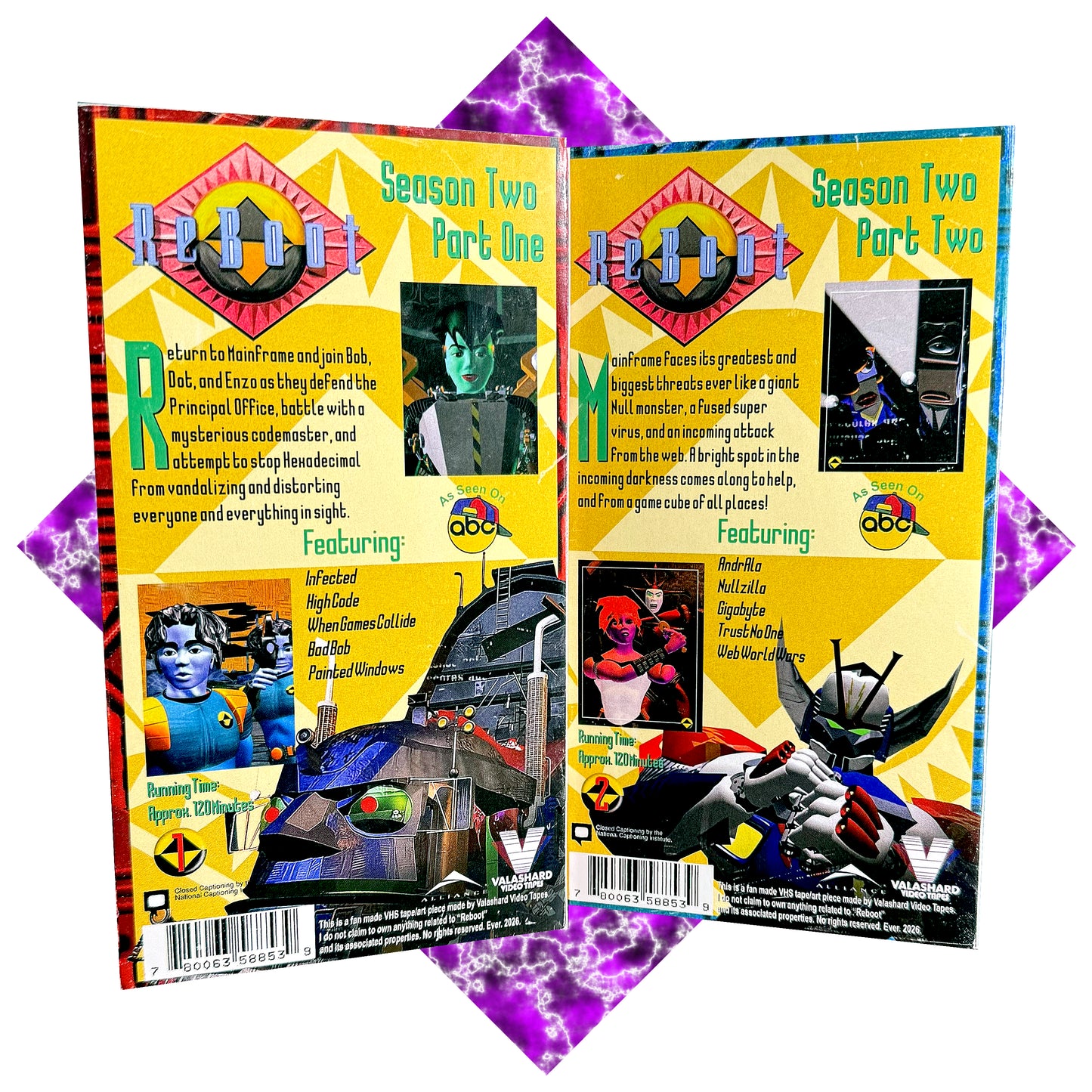 REBOOT SEASON 2 VHS SET